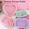 Love Heart Shape Basket Desktop Sweet Color Basket Photo Props For Home Storage Decoration Basket Nordic Storage Fruit Basket. 