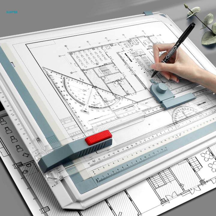 Technical%20Drafting%20Table%20A3%20with%20Clear%20Rule%20Parallel%20Motion%20Adjustable%20Measuring%20System%20-%20Image%203