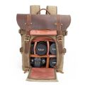 Camera Bag Backpack Waterproof Batik Canvas Retro Camera Lens Photo Bag Large Capacity For Canon Nikon DSLR Fit 15in Laptop. 