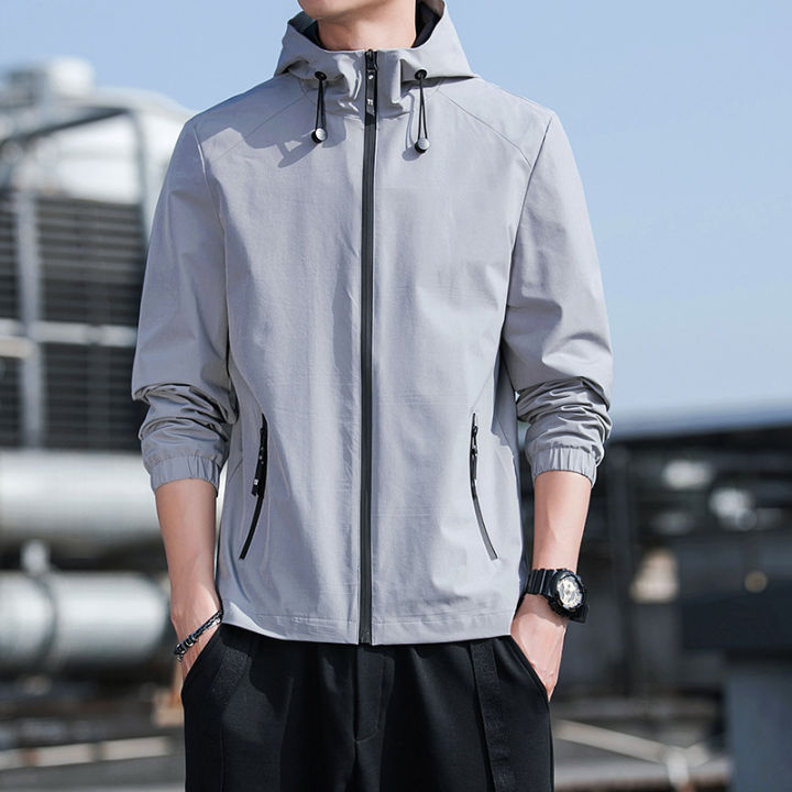 Spring and Autumn Jacket Men's Jacket 2023 Autumn New Hooded Casual Korean Style Fashion Top Clothes