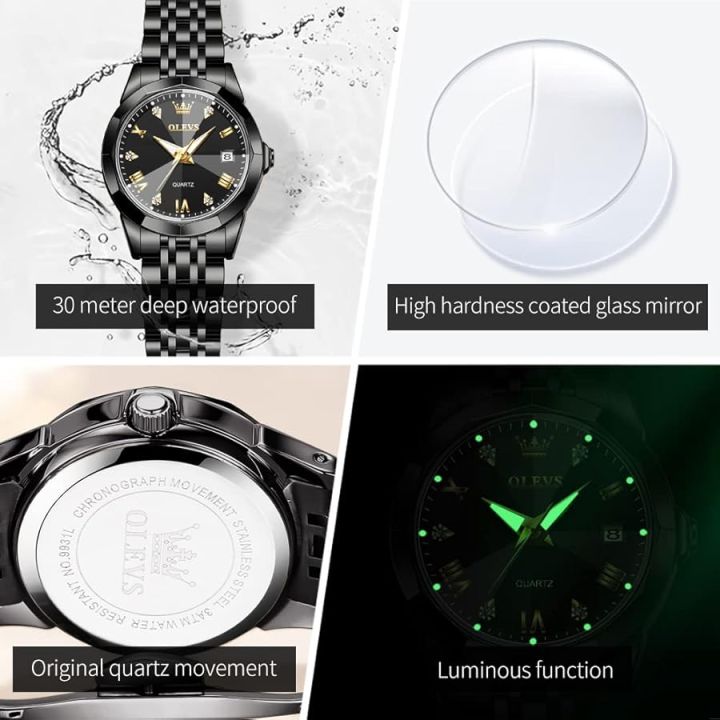 Stylish%20&%20Fashionable%209931%20Elegant%20Rhombus%20Mirror%20Original%20Quartz%20Ladies%20Watch%20-%20Image%204