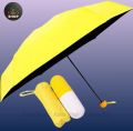 RAISA 7" Mini Folding Capsule Umbrella – Ultra-Portable & Stylish Compact Umbrella in Cute Case. 