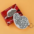 Double Lens LED Magnifying Glass Folding Keychain Handheld Illuminated Magnifies Pocket Size Lens Size (8x37mm, 20x12mm).
