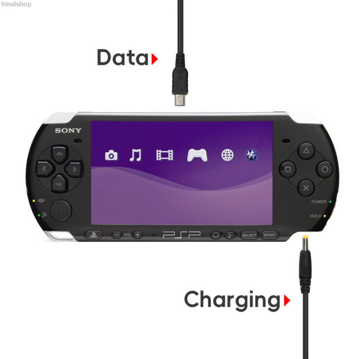 Smalshop Piece Cable Cable Gaming Cable Charger Machine USB 1000 Luxury DATA FROG 2 in 1 USB Charger for PSP2000 3000 Games