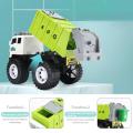 【The road to happiness Store】Garbage Truck with 4 Trash Sorting for Kids Sanitation Car Trucks Playset Toy Vehicles Set Birthday Gift.