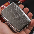 Metal Cigarette Case for Thick Cigarettes Flip Open Traveling Cigarette Box Hold Demoo.