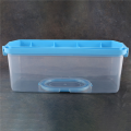 Portable Bread Box with Handle Loaf Cake Container Plastic Rectangular Food Storage Keeper Carrier 13Inch Translucent Dome for Pastries, Bagels, Bread Rolls, Buns.