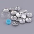 10pcs DIY Bag Buckle Press Cover Button Cloth Base Semi-finished Tools Kit. 