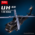 692PCS Military UH-60L Medical Rescue Aircraft Building Blocks Black Hawk Helicopter Model Bricks Kits Kids DIY Toy Holiday Gift.