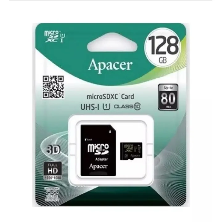 MicroSDXC/SDHC 128GB Memory card UHS-I U1 Class 10
