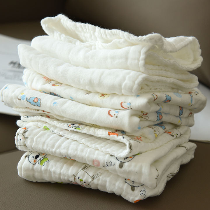 2YK face towel, 6 layers of gauze, washed cotton, towel, hand and face towel, non-fluorescent, infants and young children can be used