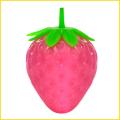 New Strawberry Squishy Color Change Simulation Fruit Decompression Key Chain Jewelry Cartoon Slow Rebound Decompression Pendant.