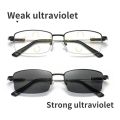 （New）Progreive Multifocal Reading Glae Men Women Photochromic Prebyopia Eyewear Ultralight Metal Frame Anti Blue Light Gafa. 