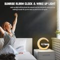 G63 Speaker Lamp - APP Control 3 in 1 Multi-Function Bluetooth Speaker With Wireless Charging, RGB Light and Alarm Clock - Charger G Lamp with Sunrise Alarm for Bedroom & Bedside table (G Speaker). 