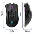 K-Snake BM600 1600 DPI 7-keys Hollow Lightweight Wireless Charging RGB Colorful Gaming Mouse.