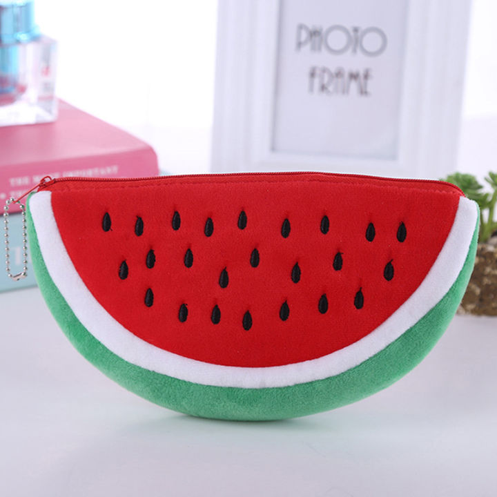 Creative watermelon plush Pencil Case Kawaii Pencilcase School Pen Case Bag Supplies School Box Pencils Pouch Stationery