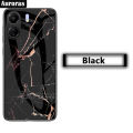 For Xiaomi Poco C65 Phone Case Fashion Marble Pattern Phone Case Tempered Glass Protected Soft Silicone Bumper for Poco C65 Cover Casing HP.