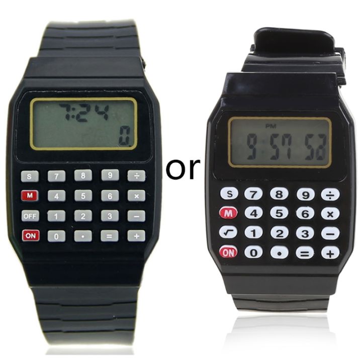 【YIYANGMAOYI111】Children Calculator Silicone Date Keypad Watch 667C