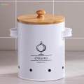 3Pcs Potato Onion Garlic Pot Vegetable Storage Tin Breathable Metal Box. 