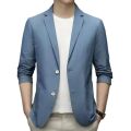 Men Blazers Formal Pockets Summer Business Coat Long Sleeves Double Buttons Suit Coat Solid Color Cardigan Lapel Work Jacket. 