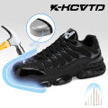 Steel Toe Shoes for Men Indestructible Work Shoes Lightweight Steel Toe Sneakers Non Slip Safety Shoes Puncture Proof Composite KEEMEEUYZO. 