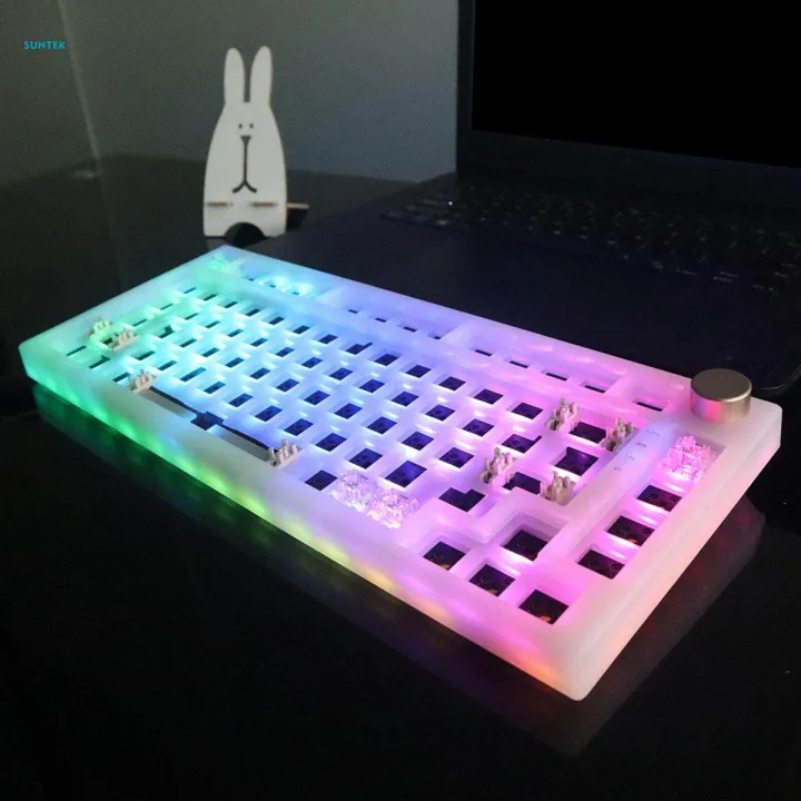DIY Mechanical Keyboard ABS Shell RGB Gaming Keyboard Easy Installation No Switches Wired Mechanical Keyboard Mechanical Keyboard Shell