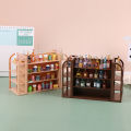 1 Set Dollhouse Mini Supermarket Shelf Mini Display Stand Storage Rack Model Toy MJD.