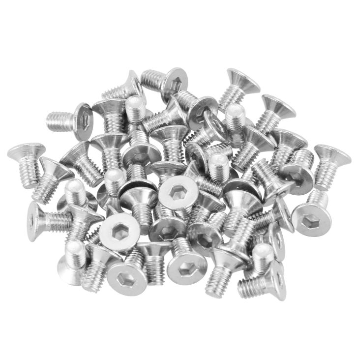 【Popular choice】 NAMUNY M3 x 6mm Hex Socket Countersunk Flat Head Screw Bolts 50pcs