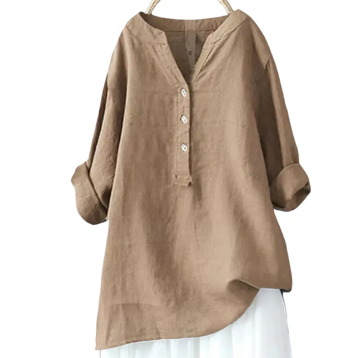 Ladies%20%20clothing%20shirt%20cotton%20and%20linen%20top%20pocket%20-%20Image%207