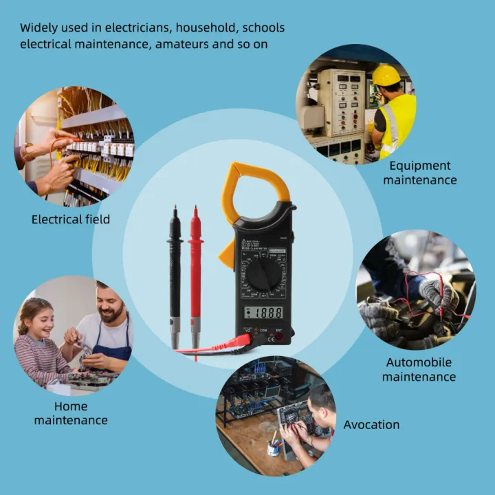 YIERYI%20Digital%20Clamp%20Meter%20Ammeter%20Voltage%20Tester%20Non%20Contact%20Multimeter%20Resistance%20Ohm%20Tool%20-%20Image%208