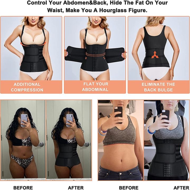 Women%20Body%20Shaper%20Sweat%20Waist%20Trainer%20Vest%20for%20Women%20UnderCorset%20Cincher%20Tummy%20Control%20Sport%20Girdle%20with%20Adjustable%20Belt%20-%20Image%204