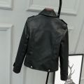 Korean Version of Slim PU Leather Jacket Women's 2023 Spring / Autumn Winter New Motorcycle Leather Short Coat.