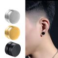 Black magnetic Earrings for Men. 