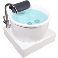 Foot Bath Basin Foot Spa Pedicure Machine For Beauty Salon Acrylic Massage Surfing Lights Water Foot Therapy Basin Pedicur Bowl.