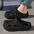 Pregnant Women's Hole Shoes Women's Summer Outdoor Wear 2024 New Super Soft Beach Shoes Closed Toe Sandals for Men. 