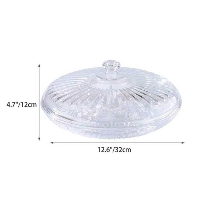 Crystal%20Plastic%20Clear%20Round%20Spice%20And%20Serving%20Tray%20With%20Lid%20-%20Perfect%20For%20Serving%20Your%20Favorite%20Snacks%20And%20Dishes%20With%20Style%20-%20Image%204
