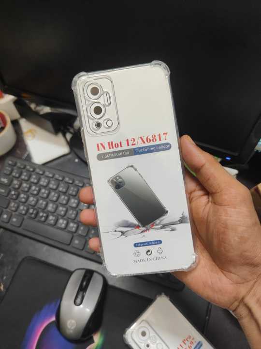 Infinix Hot 12 Premium Silicone Case Crystal Clear Soft TPU Ultra-Thin Transparent Flexible Protective Mobile Phone Back Cover