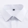 Solid Mens Classic French Cuffs Dress Shirt Long Sleeve Covered Placket Formal Business Standard-fit Design Wedding White Shirts.