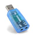 USB to 3.5mm Mic Jack Stereo Headset 3D Sound Card Audio Adapter PC. 