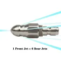 Pressure Washer Sewer Jetter Nozzle with Stainless Steel, ,1/4Inch. 