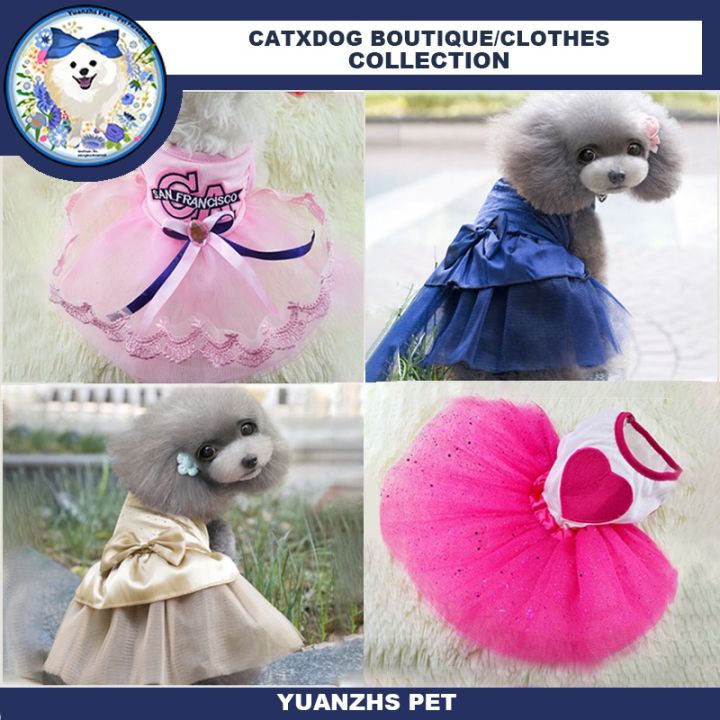 【Flash Sale dog lace evening dresses wedding dresses dog clothes small damit ng aso for shih tzu For Female Dog/Cat