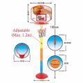 Practical Adjustable 4 Sizes Basketball Backboard Stand Hoop Net Ball Pump Set Children Outdoor Toy.