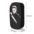 Scary Movie Horror Halloween Michael Myers Mask And Drips Pencil Cases Pen Box Bags Large Storage School Supplies Pencilcases. 