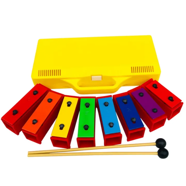 Individual%208%20Notes%20Chromatic%20Xylophone%20Glockenspiel%20Resonator%20Bells%20with%20Yellow%20Case%20-%20Image%202