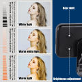 【Versatile】 3 Modes Phone Selfie Light - For PC, , Camera - Clip-on Makeup Light Fill Lamps - Brightness Adjustment Light - Rechargeable, Portable, White, Warm White. 
