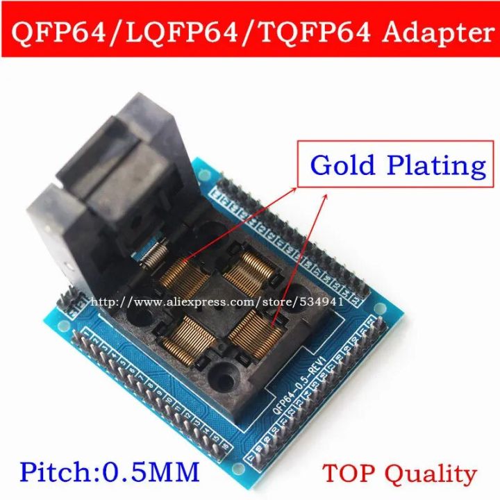 【YIYANGMAOYI111】quality Type QFP64 TQFP64 LQFP64 socket adapter IC test socket programmer qfp64 socket tqfp64