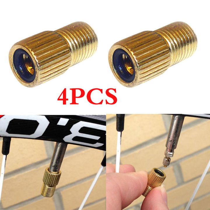 1-4pcs Bicycle Pump Tire Valve Adapter Convert Tire Presta To
