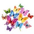 12Pcs 3D Three Dimensional Double Layer Simulation Butterfly Sticker Refrigerator Sticker Wardrobe Sticker.