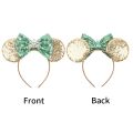 Disney Princess Crown Mouse Ears Headband Sequins Bow Hairband For Girls Children Festival Party DIY Hair Accessories Gift.