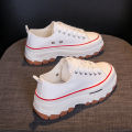 2024 summer new ins korean version of small white shoes female tide student thick-soled breathable canvas shoes casual board shoes BR301. 